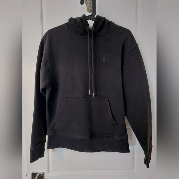 Men's Small Champion Powerblend Black Hoodie - Picture 2 of 6